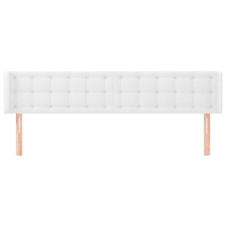 Vidaxl hoofdbord met randen 183x16x78 88 cm kunstleer wit