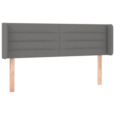 Vidaxl hoofdbord met randen 147x16x78 88 cm stof donkergrijs