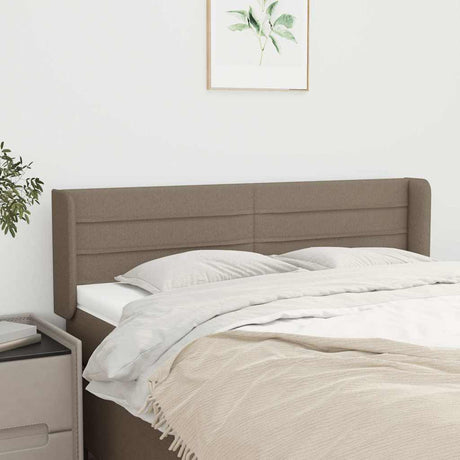 Vidaxl hoofdbord met randen 147x16x78 88 cm stof taupe