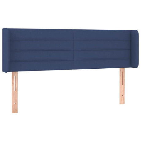 Vidaxl hoofdbord met randen 147x16x78 88 cm stof blauw