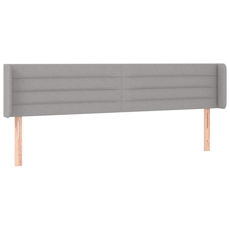Vidaxl hoofdbord met randen 163x16x78 88 cm stof lichtgrijs
