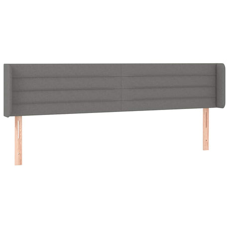 Vidaxl hoofdbord met randen 163x16x78 88 cm stof donkergrijs