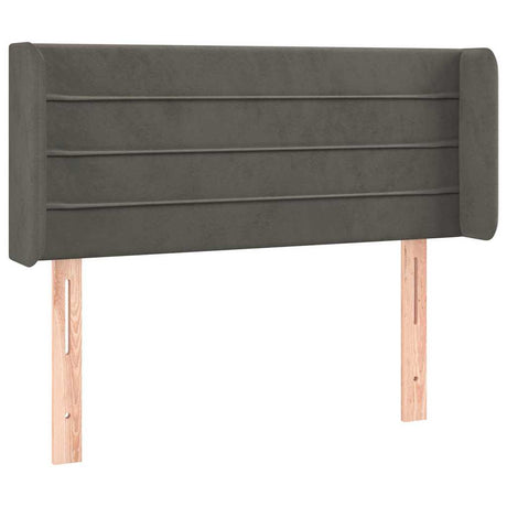 Vidaxl hoofdbord met randen 83x16x78 88 cm fluweel donkergrijs