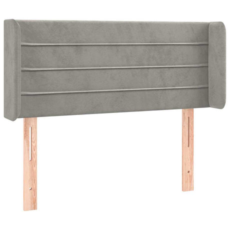 Vidaxl hoofdbord met randen 103x16x78 88 cm fluweel lichtgrijs