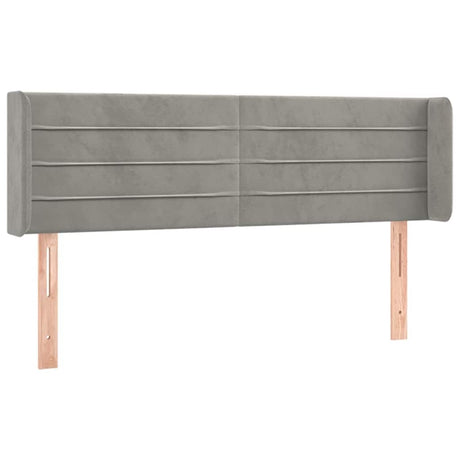 Vidaxl hoofdbord met randen 147x16x78 88 cm fluweel lichtgrijs
