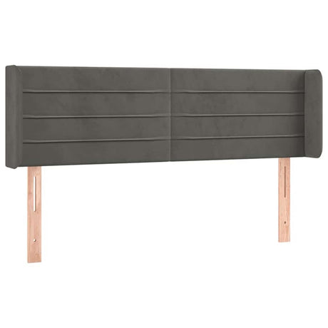 Vidaxl hoofdbord met randen 147x16x78 88 cm fluweel donkergrijs