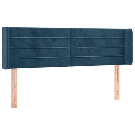Vidaxl hoofdbord met randen 147x16x78 88 cm fluweel donkerblauw