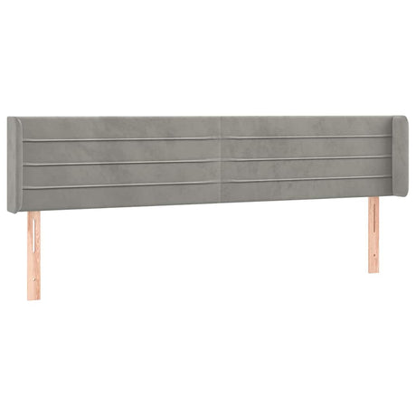 Vidaxl hoofdbord met randen 163x16x78 88 cm fluweel lichtgrijs