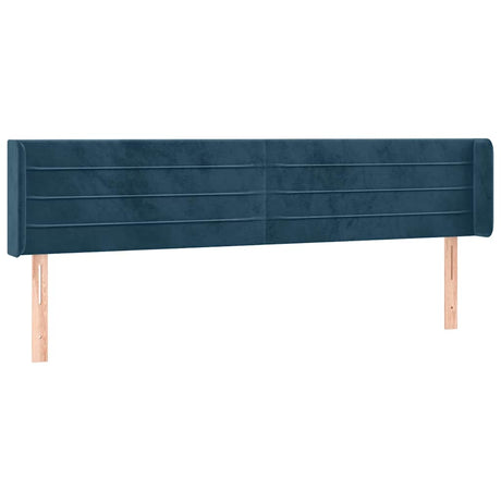 Vidaxl hoofdbord met randen 163x16x78 88 cm fluweel donkerblauw