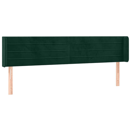 Vidaxl hoofdbord met randen 183x16x78 88 cm fluweel donkergroen