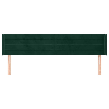 Vidaxl hoofdbord met randen 183x16x78 88 cm fluweel donkergroen