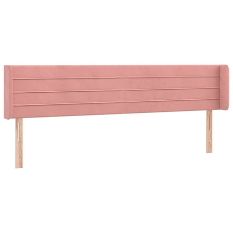 Vidaxl hoofdbord met randen 203x16x78 88 cm fluweel roze