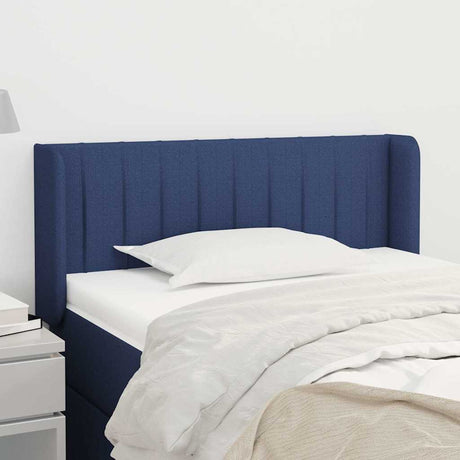 Vidaxl hoofdbord met randen 83x16x78 88 cm stof blauw