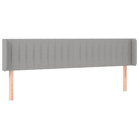 Vidaxl hoofdbord met randen 163x16x78 88 cm stof lichtgrijs