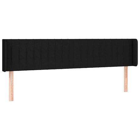 Vidaxl hoofdbord met randen 163x16x78 88 cm stof zwart