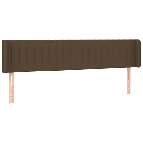 Vidaxl hoofdbord met randen 183x16x78 88 cm stof donkerbruin