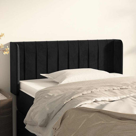 Vidaxl hoofdbord met randen 93x16x78 88 cm fluweel zwart
