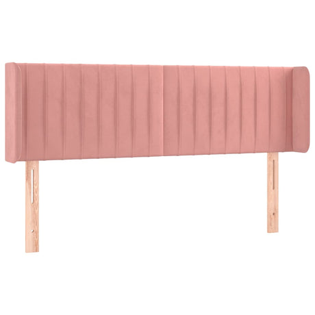 Vidaxl hoofdbord met randen 147x16x78 88 cm fluweel roze