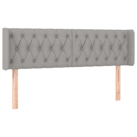Vidaxl hoofdbord met randen 147x16x78 88 cm stof lichtgrijs