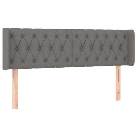 Vidaxl hoofdbord met randen 147x16x78 88 cm stof donkergrijs