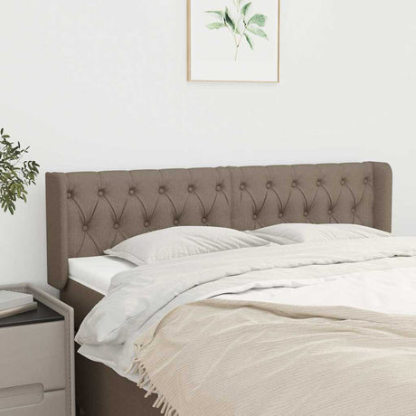 Vidaxl hoofdbord met randen 147x16x78 88 cm stof taupe