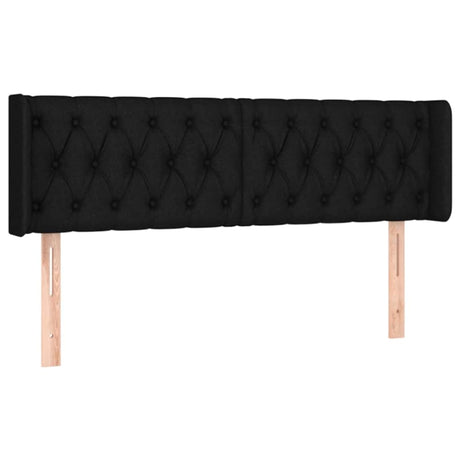Vidaxl hoofdbord met randen 163x16x78 88 cm stof zwart