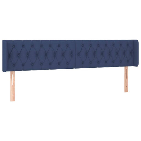 Vidaxl hoofdbord met randen 183x16x78 88 cm stof blauw