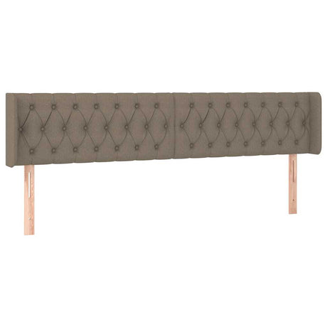 Vidaxl hoofdbord met randen 203x16x78 88 cm stof taupe