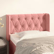 Vidaxl hoofdbord met randen 83x16x78 88 cm fluweel roze