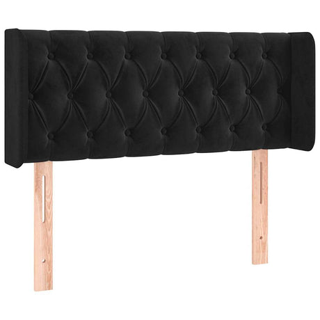 Vidaxl hoofdbord met randen 93x16x78 88 cm fluweel zwart