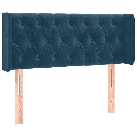 Vidaxl hoofdbord met randen 93x16x78 88 cm fluweel donkerblauw