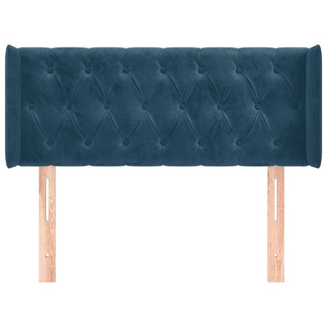 Vidaxl hoofdbord met randen 93x16x78 88 cm fluweel donkerblauw