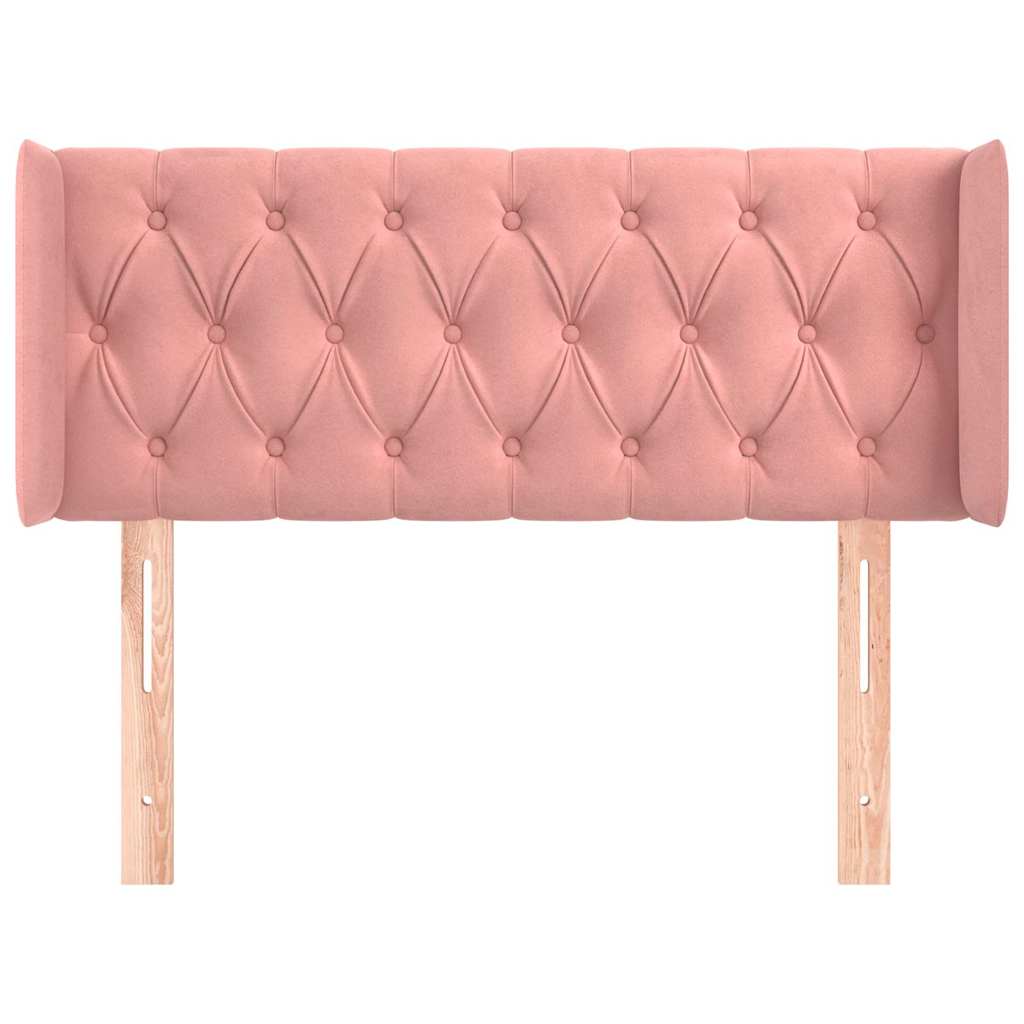 Vidaxl hoofdbord met randen 93x16x78 88 cm fluweel roze
