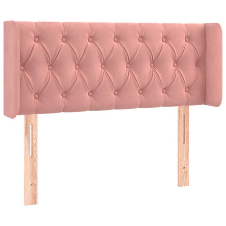 Vidaxl hoofdbord met randen 103x16x78 88 cm fluweel roze