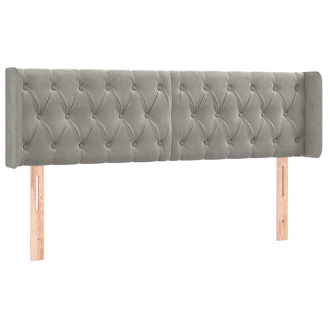 Vidaxl hoofdbord met randen 147x16x78 88 cm fluweel lichtgrijs