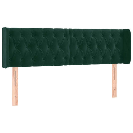 Vidaxl hoofdbord met randen 163x16x78 88 cm fluweel donkergroen