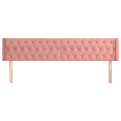 Vidaxl hoofdbord met randen 183x16x78 88 cm fluweel roze