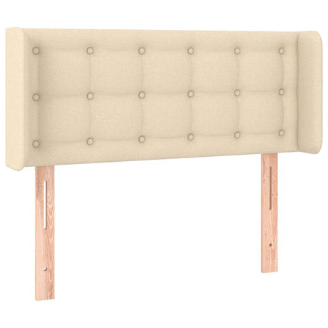 Vidaxl hoofdbord met randen 103x16x78 88 cm stof crèmekleurig