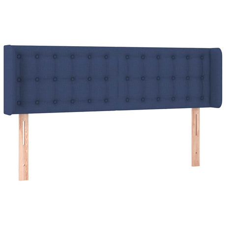Vidaxl hoofdbord met randen 147x16x78 88 cm stof blauw