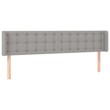 Vidaxl hoofdbord met randen 163x16x78 88 cm stof lichtgrijs