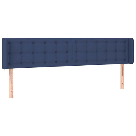 Vidaxl hoofdbord met randen 163x16x78 88 cm stof blauw