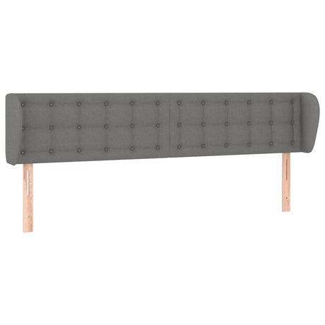 Vidaxl hoofdbord met randen 183x16x78 88 cm stof donkergrijs