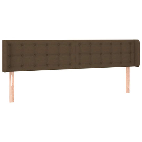 Vidaxl hoofdbord met randen 183x16x78 88 cm stof donkerbruin