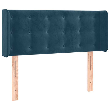 Vidaxl hoofdbord met randen 93x16x78 88 cm fluweel donkerblauw