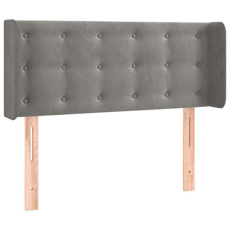 Vidaxl hoofdbord met randen 103x16x78 88 cm fluweel lichtgrijs