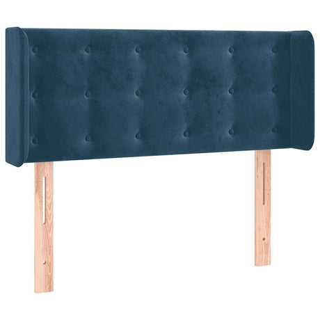 Vidaxl hoofdbord met randen 103x16x78 88 cm fluweel donkerblauw