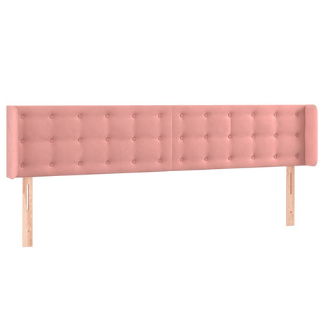 Vidaxl hoofdbord met randen 163x16x78 88 cm fluweel roze