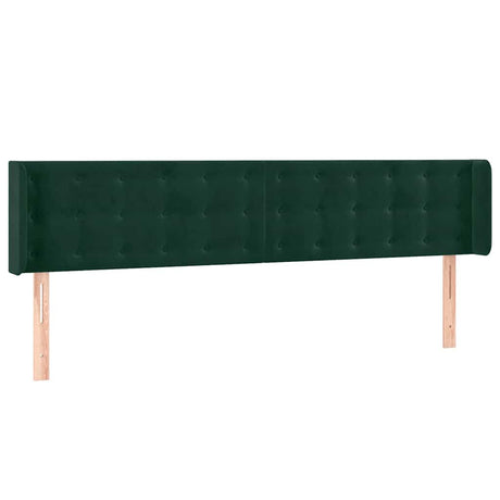 Vidaxl hoofdbord met randen 183x16x78 88 cm fluweel donkergroen