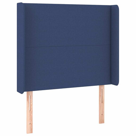 Vidaxl hoofdbord met randen 83x16x118 128 cm stof blauw