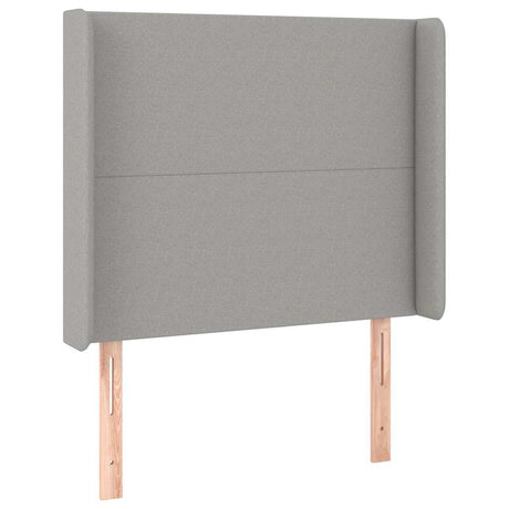 Vidaxl hoofdbord met randen 93x16x118 128 cm stof lichtgrijs